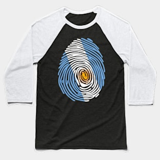 Argentina Fingerprint Baseball T-Shirt